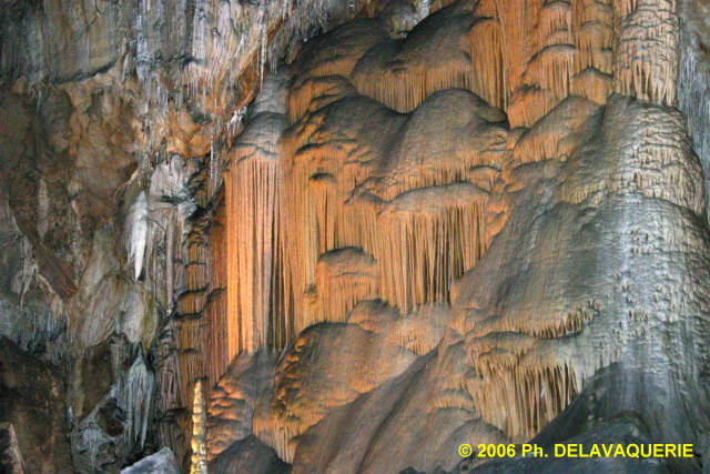 Grotte des grandes canalettes - Salle d'Ankgor : les orgues.